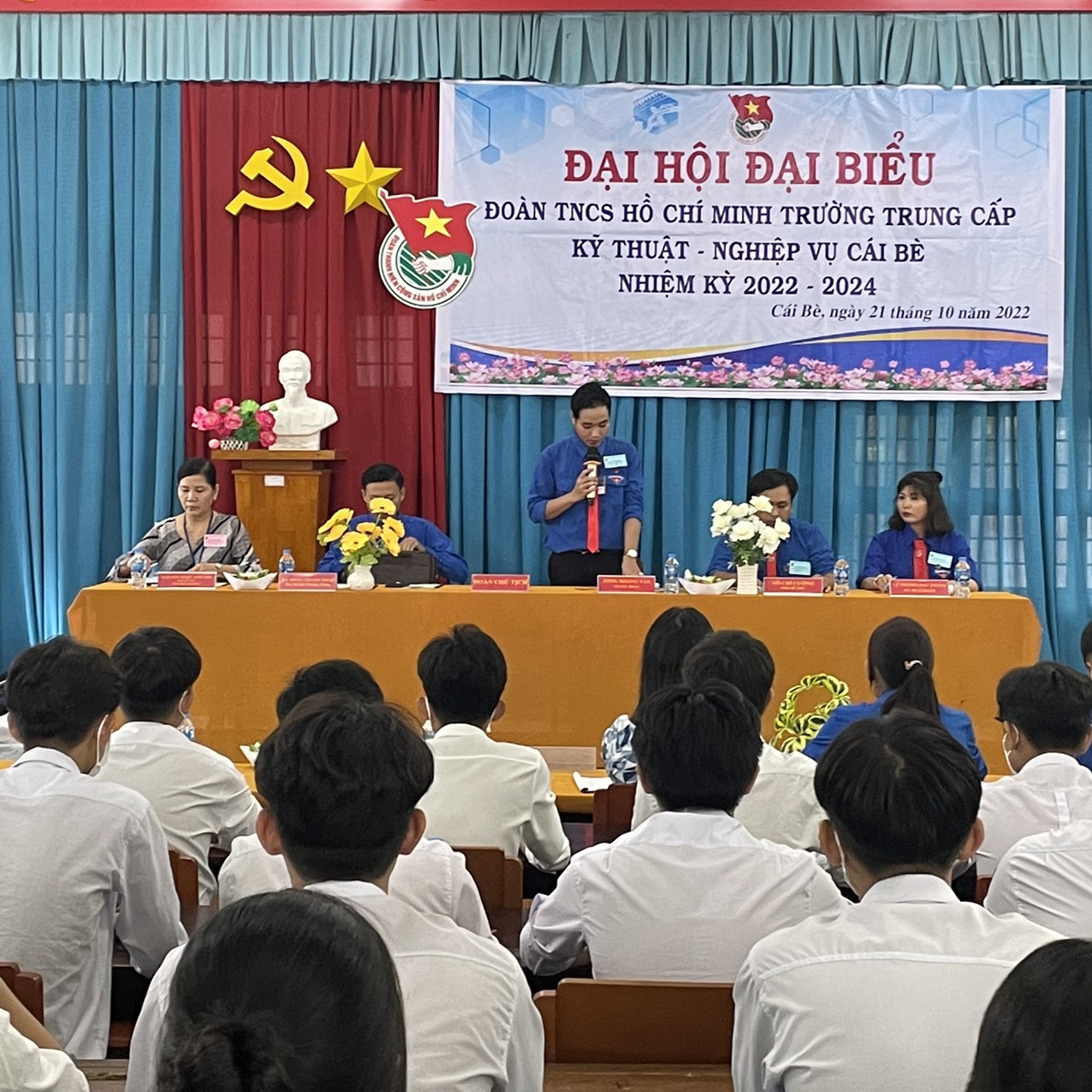 ĐẠI HỘI ĐẠI BIỂU ĐOÀN THANH NIÊN TRƯỜNG TRUNG CẤP  KỸ THUẬT NGHIỆP VỤ CÁI BÈ NHIỆM KỲ 2022-2024